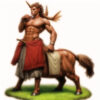 筋肉質な上半身と馬の下半身を持つ堂々としたケンタウロス / A majestic centaur with a muscular upper body and a horse's lower body