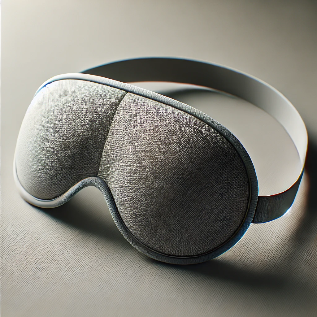 やわらかな質感と立体構造が特徴の快眠用アイマスク A soft-textured sleep mask with contoured 3D design for comfort