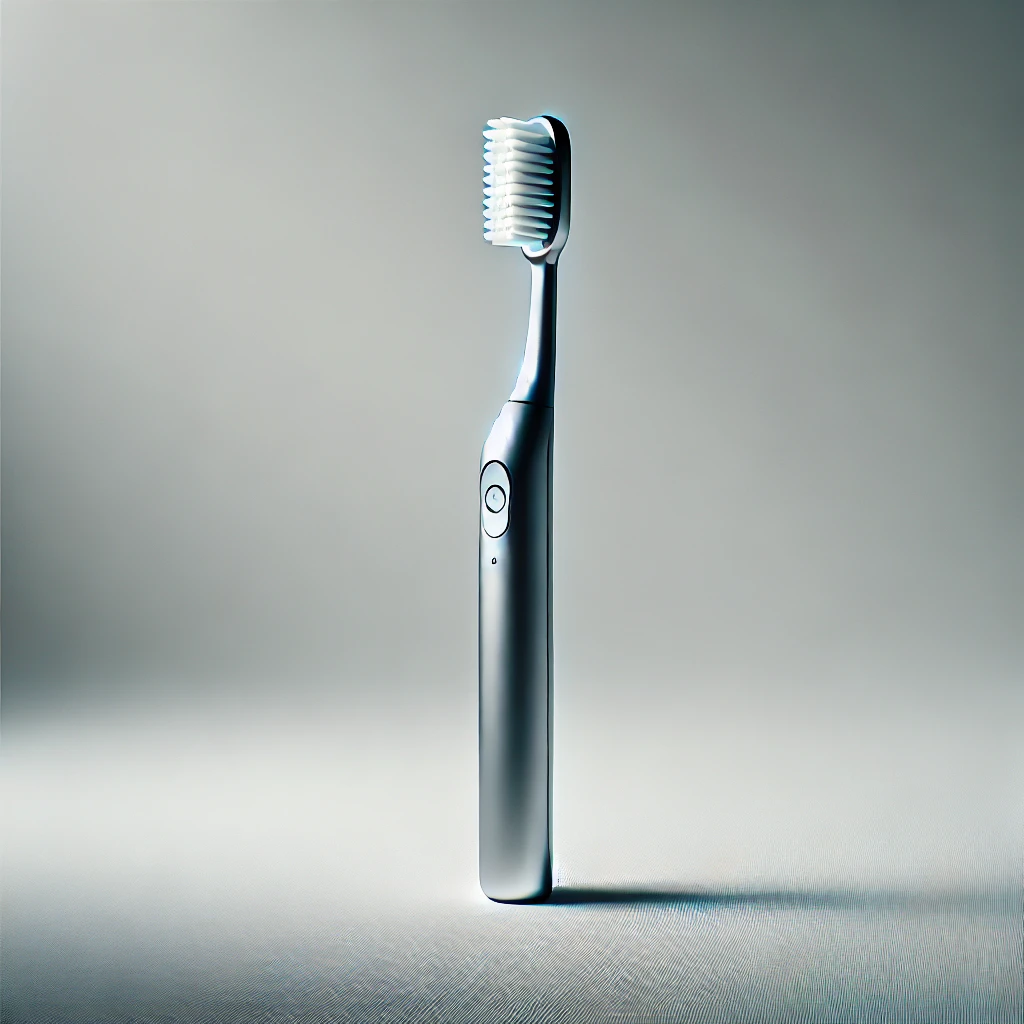 スリムなボディとシンプルな歯ブラシ A slim toothbrush with a simple design